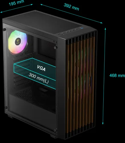 CASE GAMDIAS AURA GC4 ELITE ARGB (ATX | MID TOWER | BLACK)